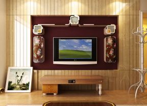小户型客厅简约 家装电视墙设计效果图