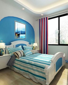 最新地中海风格单身豪华卧室装修效果图片