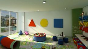 艺术幼儿园装修效果图 地毯贴图