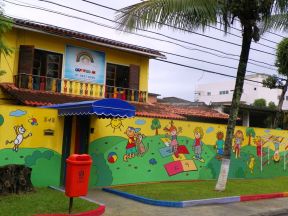 幼儿园外装效果图  幼儿园外墙彩绘
