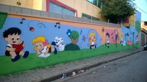 幼儿园外装效果图  幼儿园外墙彩绘