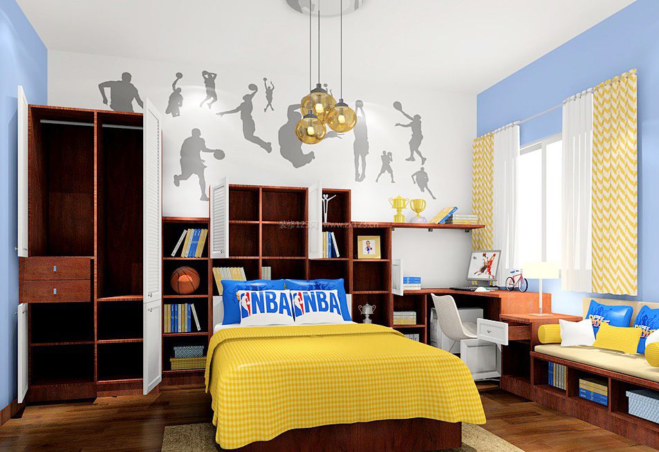 现代家装设计男儿童房效果图