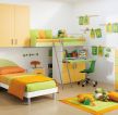 现代男儿童房高低床装修效果图片