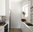 小户型厨房白色墙面装修效果图片