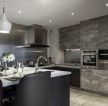 室内现代简约风格开放式厨房装修效果图片