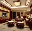 中式客厅木质沙发设计装修效果图片