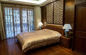 中式风格卧室图片 木床装修效果图片