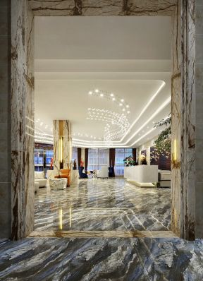 酒店室内大理石地砖装修效果图片