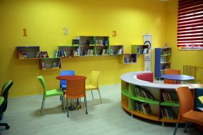 美式幼兒園裝修效果圖  墻面置物架裝修效果圖片