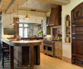 古典欧式风格 厨房吧台设计