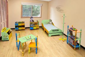 幼儿园地板装修效果图 浅黄色地板