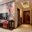 简约中式风格客厅走廊装修效果图片