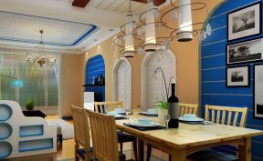餐厅吊顶小户型 现代地中海风格