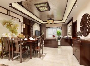 現(xiàn)代中式家裝 餐廳背景墻墻紙