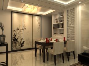 現(xiàn)代中式餐廳效果圖 餐廳背景裝修效果圖