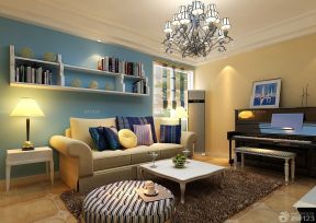 小户型客厅沙发 简欧地中海风格