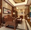 中式风格家居客厅实木沙发装修设计效果图片