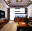 中式风格家居客厅实木电视柜设计效果图