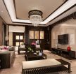中式风格家居客厅水晶灯装修设计效果图片大全