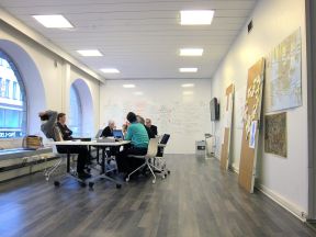 欧美办公室风格地板装修装饰效果图