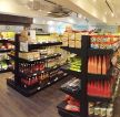 超市门店深褐色木地板装修效果图片