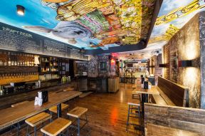 创意酒吧设计 天花板装饰效果图