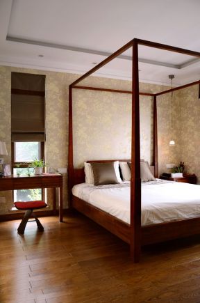 中式卧室壁纸 简约欧式风格