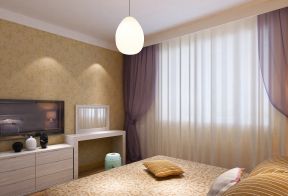 中式卧室壁纸 简约中式风格装修效果图片