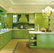 现代家装风格绿色橱柜装修效果图片