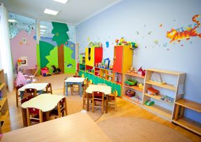 幼儿园建筑效果图 幼儿园墙面布置