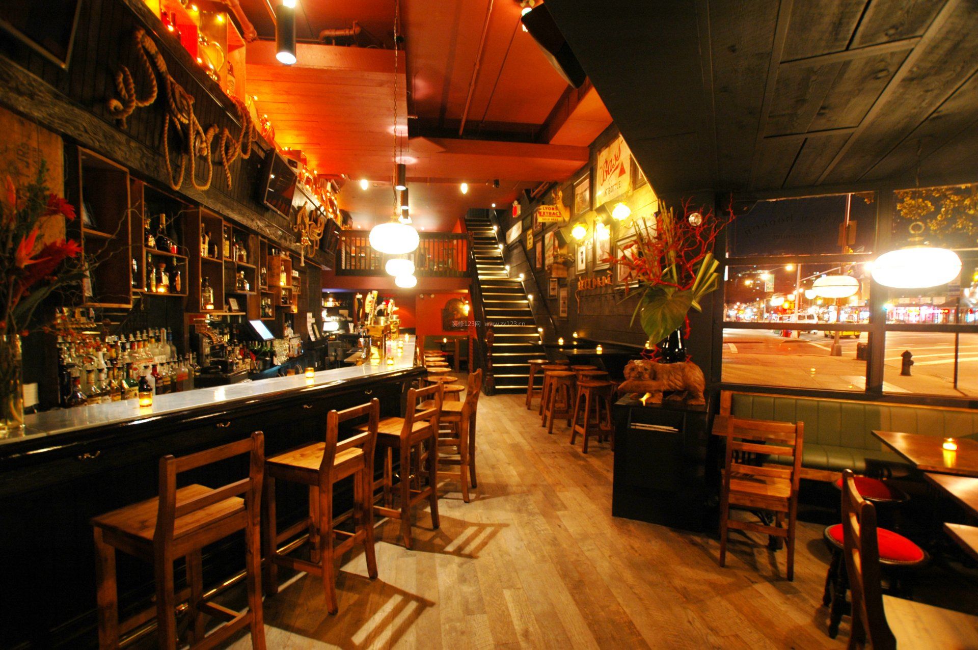 大型酒吧吧台设计效果图图片