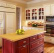 美式家装风格120平米开放式厨房装修效果图片