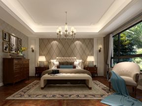 现代别墅设计效果图 床头背景墙装修效果图片