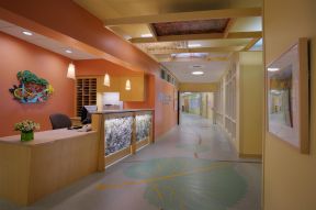 儿童医院背景图片 医院走廊背景图片