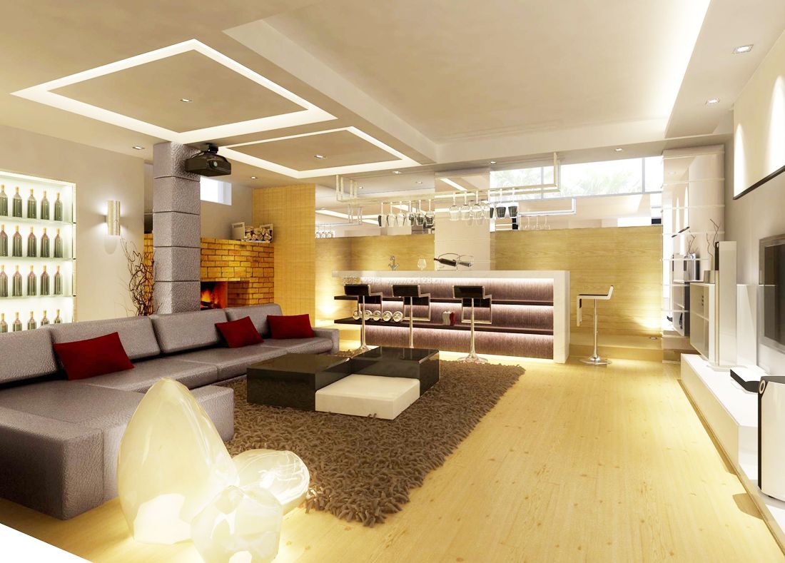 室内设计现代简约风格转角沙发装修效果图片