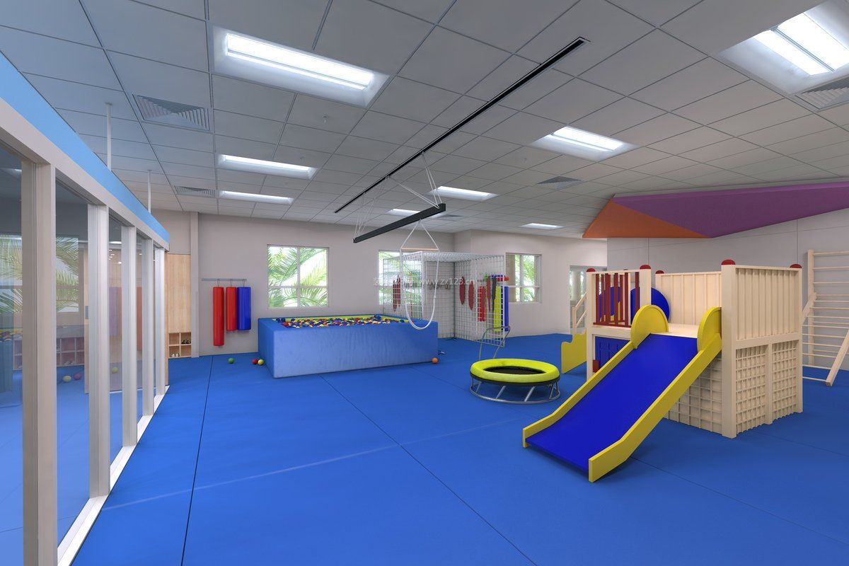 大型幼儿园室内吊顶装修设计效果图