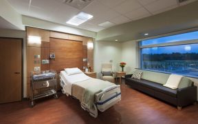 简约设计风格医院卧室室内背景图片