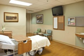 室内设计现代简约风格医院卧室背景图片