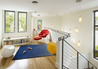 现代顶楼加阁楼设计家庭休闲区装修效果图片