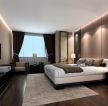 中式家装室内小户型卧室简约电视背景墙设计效果图