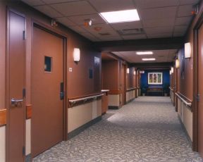 医院装修效果图之走廊 走廊吊顶装修效果图