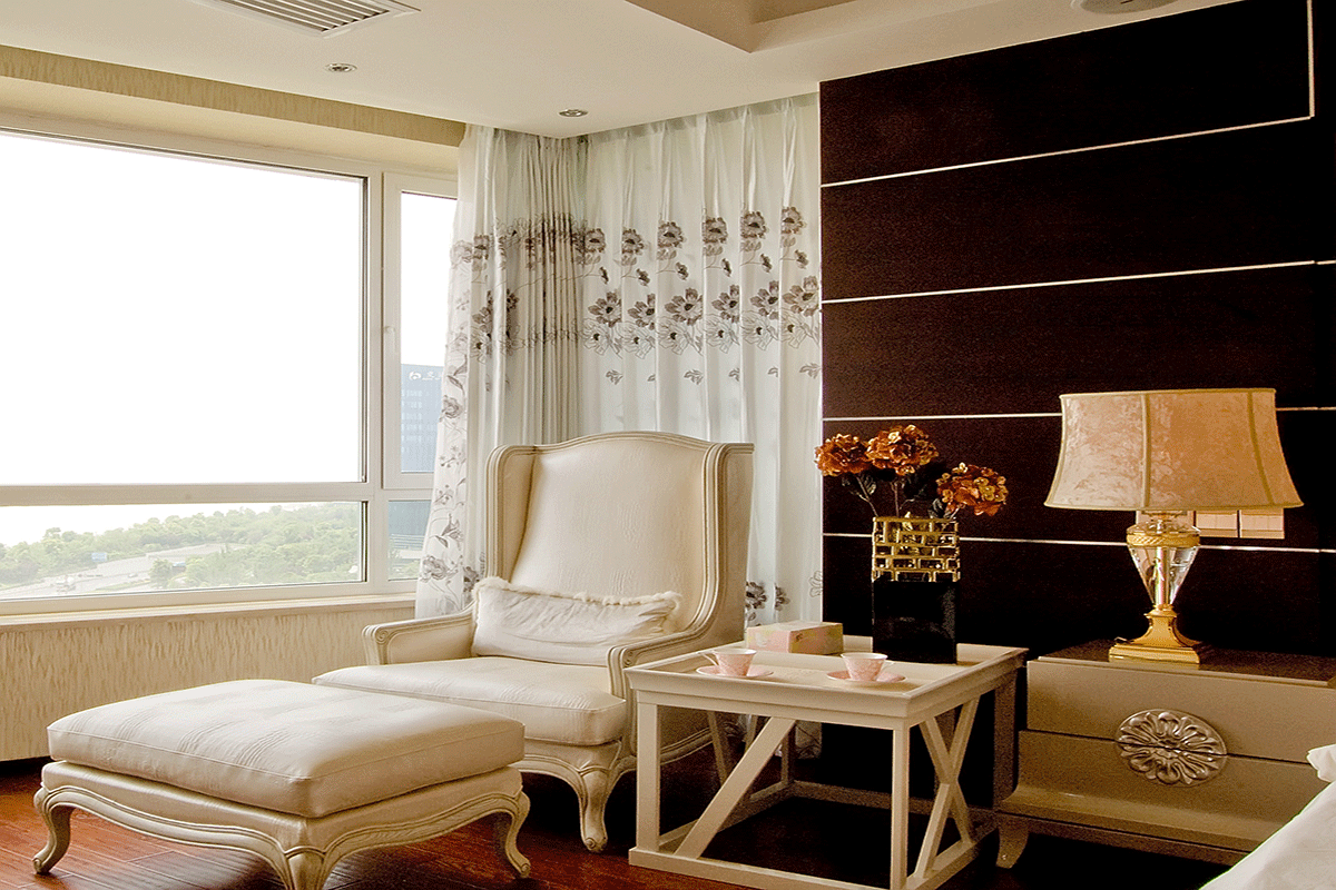 家庭休闲区时尚窗帘装修效果图片
