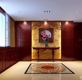 中式风格别墅进门玄关装修设计效果图-每日推荐