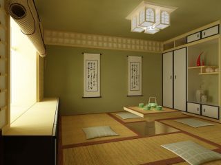 中式家装风格榻榻米升降桌装修效果图片