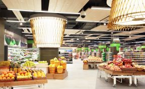 时尚蔬菜超市装修效果图2023图片