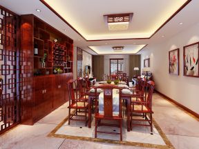 中式背景 室內(nèi)餐廳裝修效果圖大全