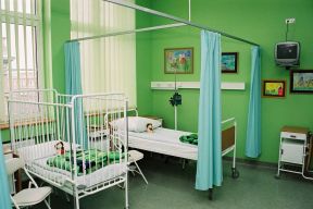 现代医院装修效果图大全 绿色墙面装修效果图片