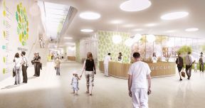 最新现代医院大厅走廊装修效果图2023
