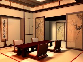 日式办公室装修 室内装饰设计效果图