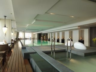 酒店游泳池吊顶设计装修效果图片